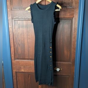 Long, Short Sleeve Cocktail Dress